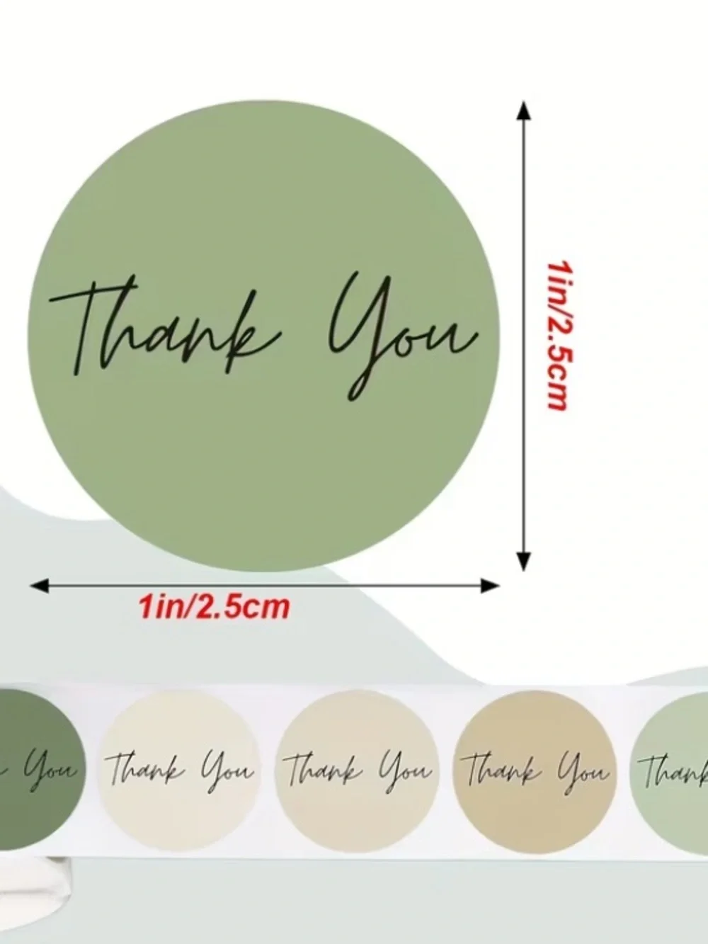 Thank You Round Sticker Labels